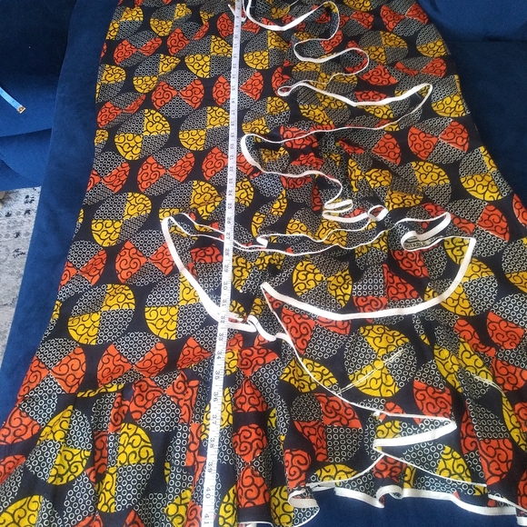 Ankara African 2 piece custom dress plus size 18. Multi colour print. Fully line - Picture 3 of 7